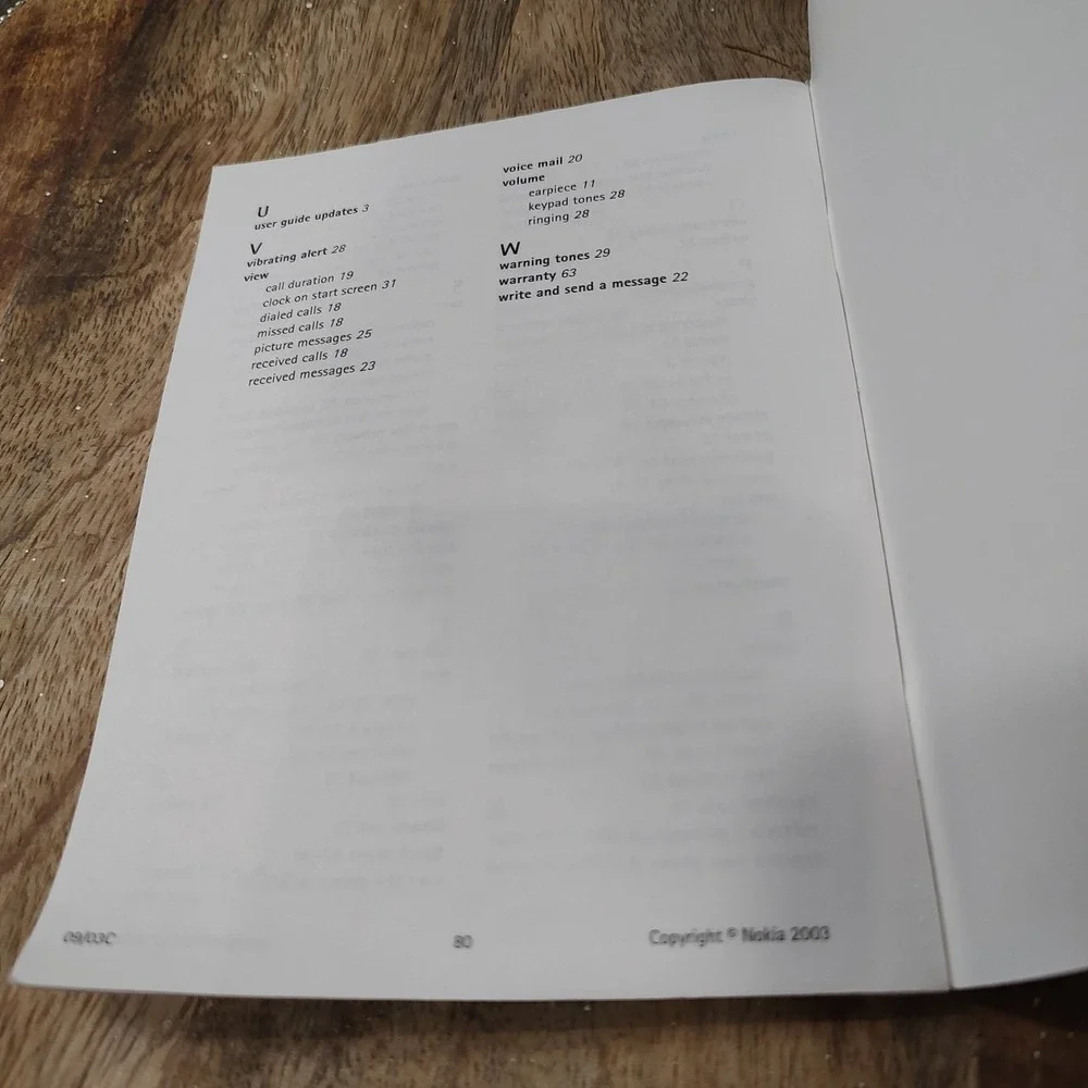 Genuine Original OEM Manual User's‎ Guide Nokia Cell Phone 2260 English 2003